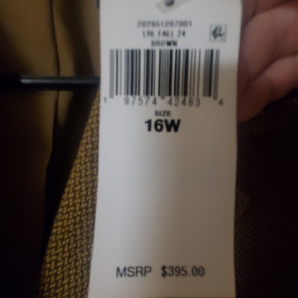 LAUREN RALPH LAUREN NWT WOOL BLEND TWILL BROWN BLAZER 16W. TAILORED - Picture 8 of 13